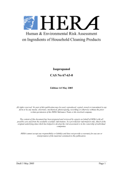 Appendix X &ndash; Alcohol ethoxylates category justification