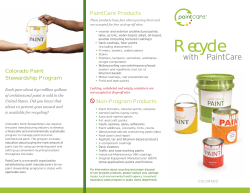 Colorado PaintCare Program brochure