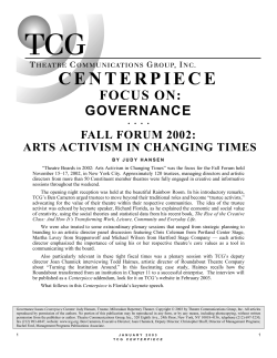 Fall Forum 2002: Arts Activism in the Changing Times