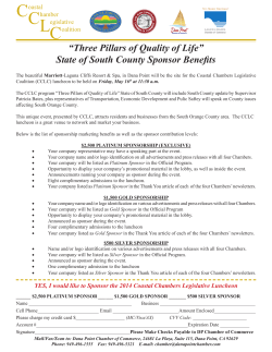 Sponsorship flyer for State of South County