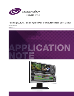 Running EDIUS 7 on an Apple Mac Computer under