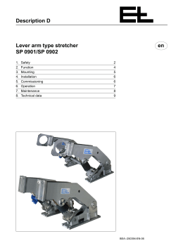 Description D Lever arm type stretcher SP 0901