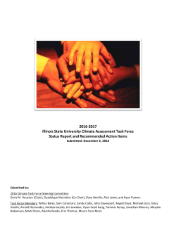 2016-2017 Illinois State University Climate Assessment Task Force