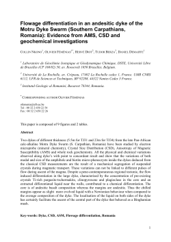 Flowage differentiation in an andesitic dyke of the Motru Dyke
