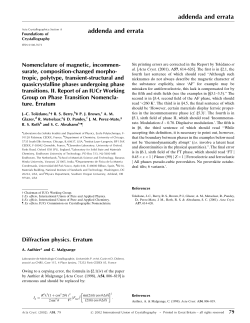 Nomenclature of magnetic, incommensurate