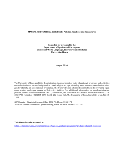 Manual for Teaching Assistants 2016-2017