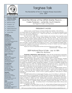 Targhee Talk - US Targhee Sheep Association