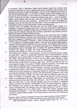 ln December 1663 a Welshman called Henry Morgan sailed five