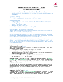 Letters to David: Letters to David: Caves in the