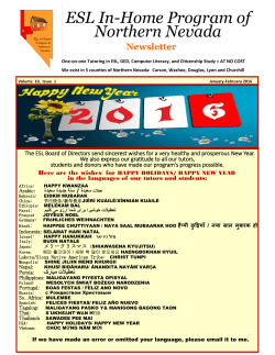 Jan-Feb - ESL In-Home Program of Northern Nevada