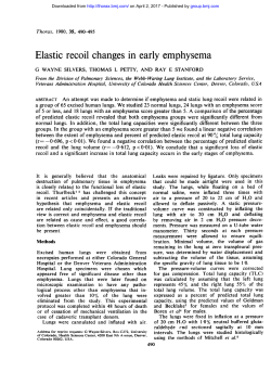 Elastic recoil changes in early emphysema