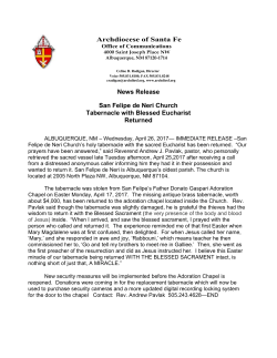 San Felipe Tabernacle with Blessed Eucharist Recovered