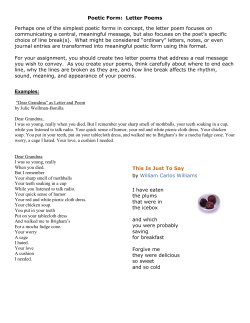 Poetic Form: Letter Poems