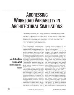 Addressing workload variability in architectural simulations
