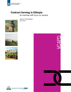 Contract farming in Ethiopia