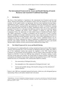 The International Framework for Access and Benefit