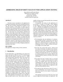 addressing high severity faults in web application testing