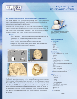 ClayTools&trade; System for Rhinoceros&reg; Software