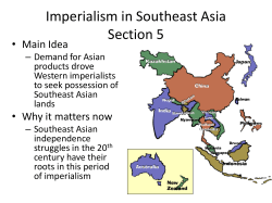 Imperialism in Southeast Asia Section 5