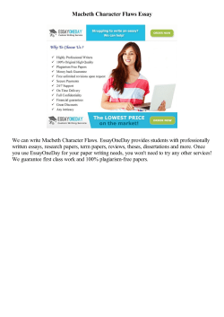 Macbeth Character Flaws Essay