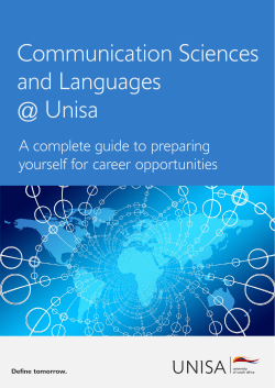 Communication Sciences and Languages @ Unisa