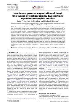 fine-tuning of carbon gain by two partially myco