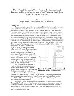 Round Mortise and Tenon Joints