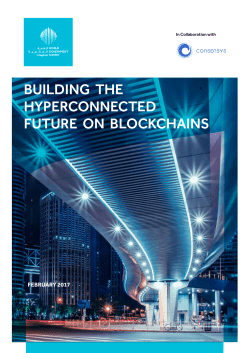 Building the Hyperconnected Future on Blockchains