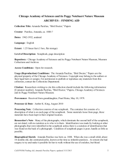 Amanda Parelius Papers, finding aid