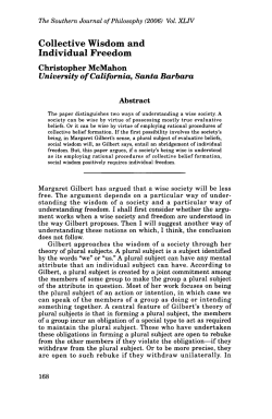 Collective Wisdom and Individual Freedom