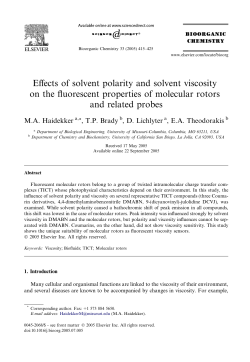 Effects of solvent polarity and solvent viscosity