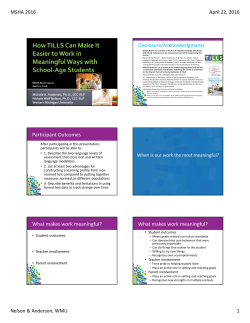 How TILLS can Make it Easier to Work in Meaningful Ways with