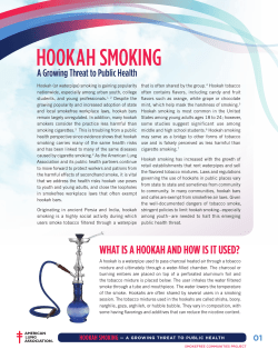 Hookah Smoking a Growing Threat to Public Health