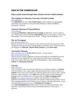ASIA IN THE CURRICULUM - International Institute