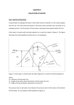 CHAPTER 4 COLLECTION OF WATER SALT WATER INTRUSION
