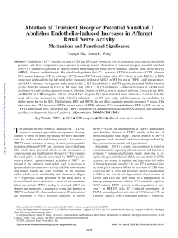 Ablation of Transient Receptor Potential Vanilloid 1