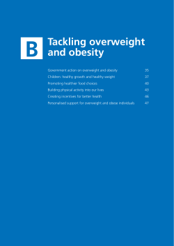 Tackling overweight and obesity