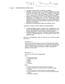 A sample of matter is either a substance or a mixture. Substances