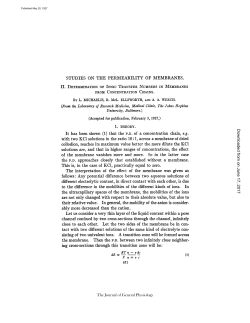 (1) that the l,.m of a concentration chain, eg with two KCI soluti
