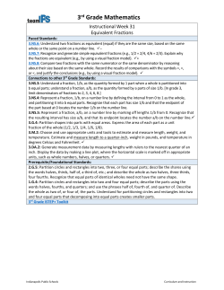 3rd Grade Mathematics - Indianapolis Public Schools