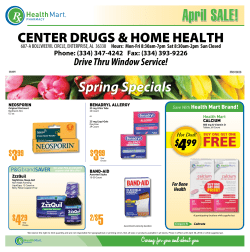 April SALE! - Center Drugs