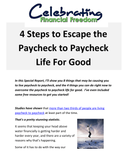 4 Steps to Escape the Paycheck to Paycheck Life For Good