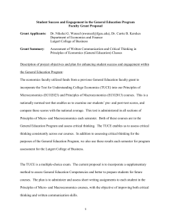 Student Success and Engagement in the General Education