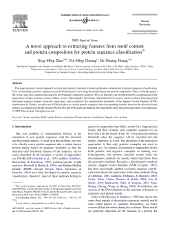 A novel approach to extracting features from motif content and