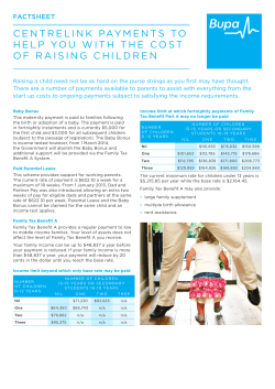 centrelink payments to help you with the cost of raising children