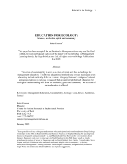 education for ecology