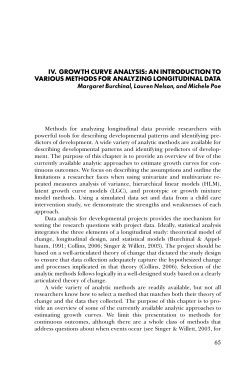 Growth Curve Analysis - Institute for Policy Research