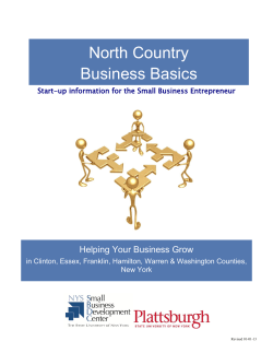 Business Basics Guide - North Country Small Business