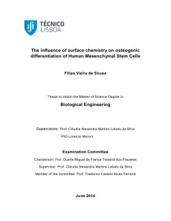 The influence of surface chemistry on osteogenic differentiation of