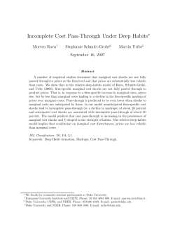 Incomplete Cost Pass-Through Under Deep Habits